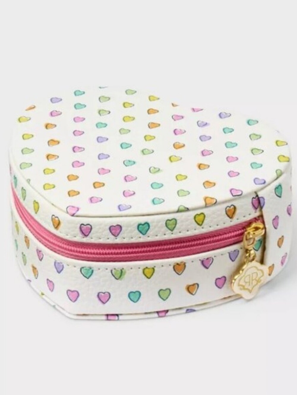 Roller Rabbit X Target Disco Hearts Wave Heart Shaped Jewelry Box White&Pink